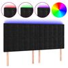 vidaXL Hoofdbord LED 160x5x118/128 cm fluweel zwart