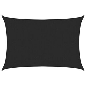 vidaXL Zonnezeil 160 g/m&sup2; 2x3 m HDPE zwart