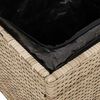 vidaXL Tuinkrukken met kussens 2 st 40x40x43 cm poly rattan beige