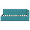 vidaXL Hoekbedframe met hoofdeinde Turquoise 100 cm x 200 cm Fluweel