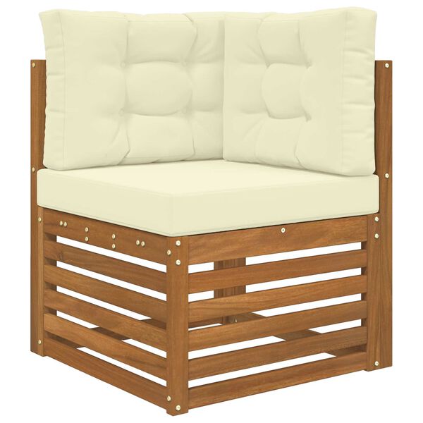 vidaXL Buiten bankkussen 3 pcs Cr&egrave;me Polyester