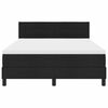 vidaXL Boxspring bed met matras met LED Zwart 160 x 200 cm Stof