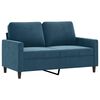 vidaXL 3-delige Loungeset met kussens fluweel blauw