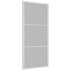 vidaXL Binnendeur 93x201,5 cm matglas en aluminium wit