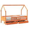 vidaXL Kinderbedframe met lades 80x200 cm massief grenenhout