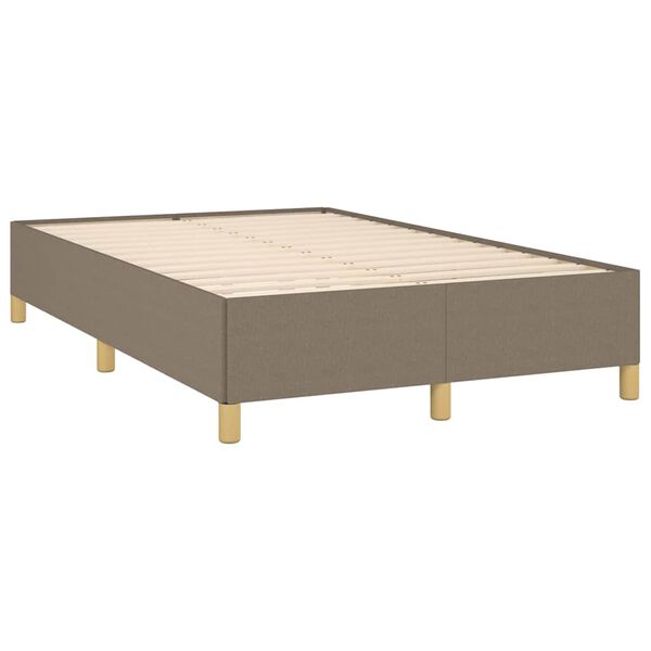 vidaXL Bedframe zonder matras 120x190 cm stof taupe