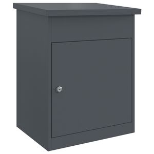 vidaXL Pakket inwerp box met opslag Antraciet 47,5 x 38 x 59 cm Staal