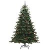 vidaXL Kunstkerstboom Groen 240 cm PVC en Metaal en Plastic
