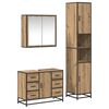 vidaXL Badkamermeubelset met lade 3 pcs Artisan Eiken Bewerkt hout