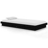 vidaXL Bedframe massief hout zwart 100x200 cm