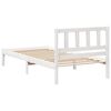 vidaXL Bedframe met hoofdeinde Wit 90 x 200 cm Massief grenenhout