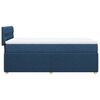 vidaXL Boxspring met matras stof blauw 90x200 cm