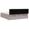 vidaXL Ottoman bed met matrassen en LED's 180x200cm stof taupe