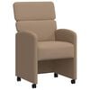 vidaXL Eetkamerstoelen met Wieltjes 2 pcs Cappuccino 58 x 65 x 98 cm