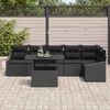 vidaXL Tuin Sofa Set met kussen met opslag 7 pcs Zwart poly rattan