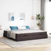 vidaXL Bedframe met matras met matras 2 pcs Tan Stof