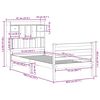 vidaXL Bed met boekenkast zonder matras grenenhout wasbruin 75x190 cm