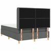 vidaXL Boxspringbed met matras Donkergrijs 140 x 190 cm Stof