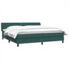 vidaXL Boxspringbed met matrassen 180x220 cm fluweel donkergroen