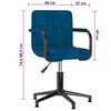 vidaXL Eetkamerstoel draaibaar fluweel blauw