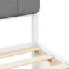 vidaXL Bedframe met Gevoerd Hoofdgedeelte Lichtgrijs 120 x 190 cm