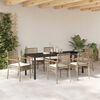 vidaXL Tuin Eetset 7 pcs Beige poly rattan