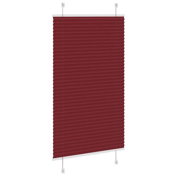 vidaXL Pliss&eacute; rolgordijn 80x100 cm stofbreedte 79,4 cm bordeauxrood
