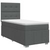 vidaXL Boxspringbed met matras Donkergrijs 80 x 200 cm Stof