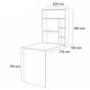 Homemania Bureau Magicbox 62x16x82 cm wit en walnootkleurig