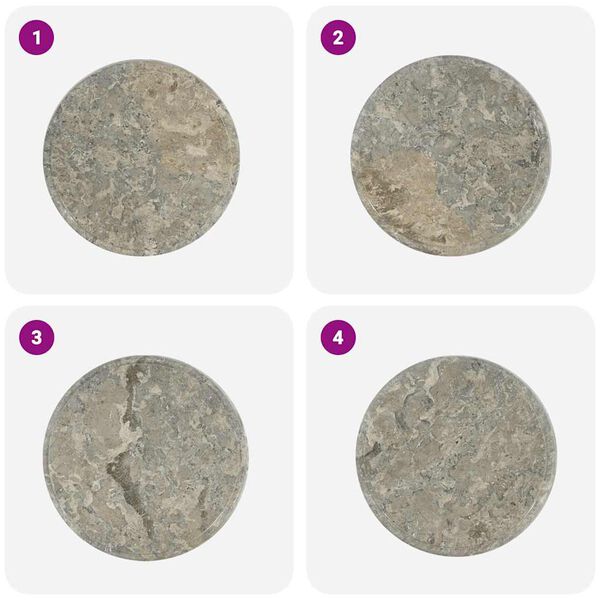 vidaXL Tafelblad &Oslash;40x2,5 cm marmer grijs