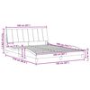 vidaXL Bedframe zonder matras "Hanko" stof donkergrijs 160x200 cm