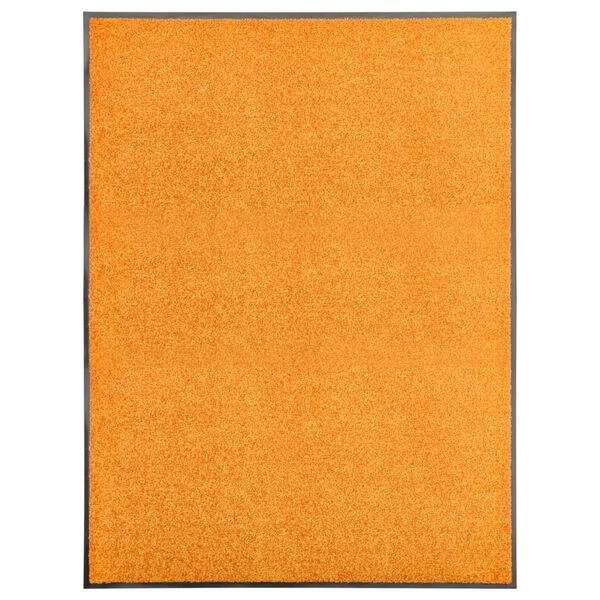 vidaXL Deurmat wasbaar 90x120 cm oranje