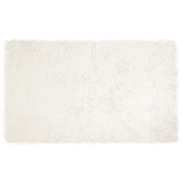 vidaXL Nep Schapenvacht Tapijt Tafalla Wit 100 x 200 cm Polyester