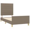 vidaXL Bedframe zonder matras 100x200 cm stof taupe
