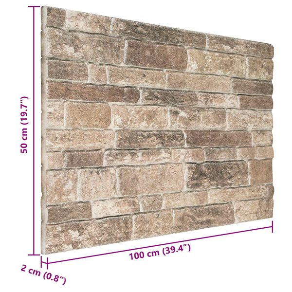 vidaXL Wandpanelen 10 pcs Multikleur 100 x 50 cm EPS-schuim