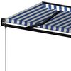 vidaXL Luifel automatisch uittrekbaar 400x350 cm blauw en wit