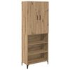 vidaXL Highboard Artisan Eiken 69,5 x 34 x 180 cm Bewerkt hout