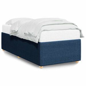 vidaXL Bedframe zonder matras 90x200 cm stof blauw