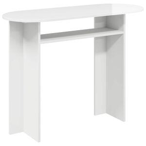 vidaXL Wandtafel Hoogglans Wit 100 x 39,5 x 75 cm Bewerkt hout
