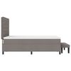 vidaXL Boxspringbed met hoofdeinde Taupe 140 x 200 cm Stof