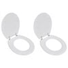 vidaXL Toiletbrillen met deksels 2 st MDF wit