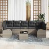 vidaXL Tuin Sofa Set Lichtgrijs 55 x 55 x 37 cm poly rattan