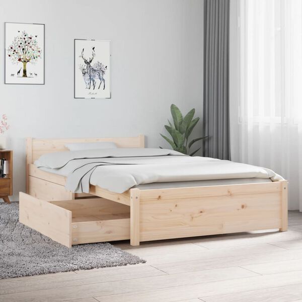 vidaXL Bedframe met lades 90x190 cm