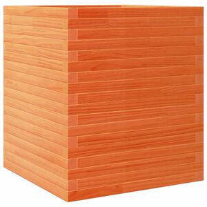 vidaXL Plantenbak 60x60x68,5 cm massief grenenhout wasbruin