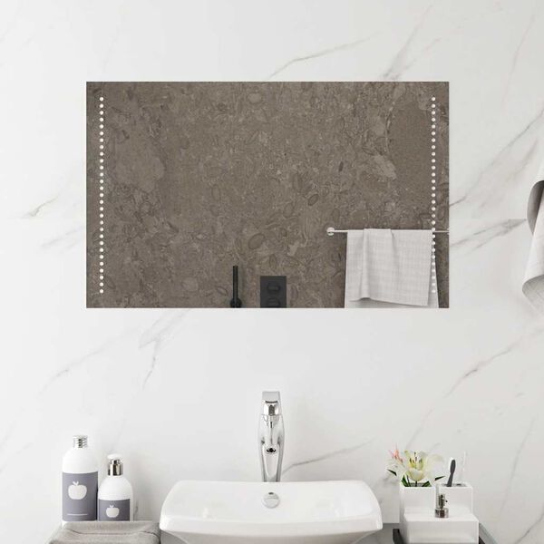 vidaXL Badkamerspiegel LED 80x50 cm