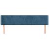 vidaXL Hoofdbord met randen 203x16x78/88 cm fluweel donkerblauw