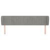 vidaXL Hoofdbord met randen 203x23x78/88 cm fluweel lichtgrijs