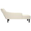vidaXL Chaise longue met rechterarmleuning fluweel crèmekleurig