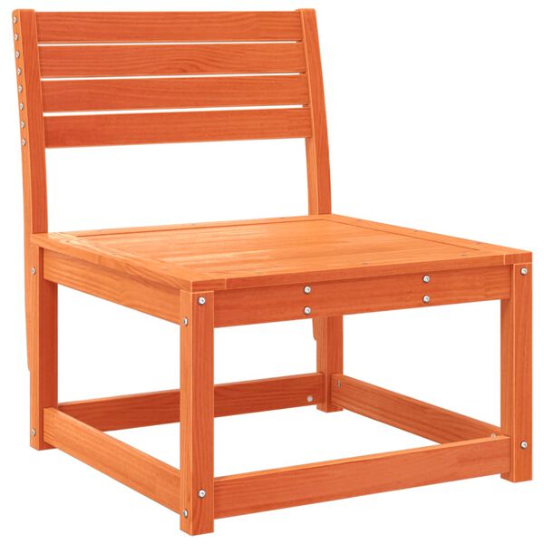 vidaXL Tuinbanken met kussens 2 st massief grenenhout wasbruin