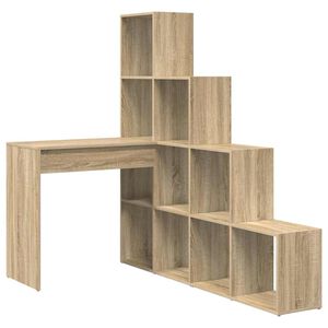vidaXL Hoekbureau Sonoma Eiken 101,5 x 149,5 x 149,5 cm Bewerkt hout
